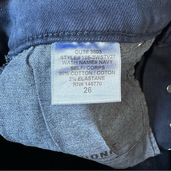 Re/Done NWT Dark Blue High Rise Stovepipe Jeans - Picture 7 of 8